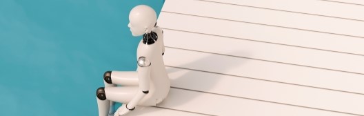 View of a robot sitting