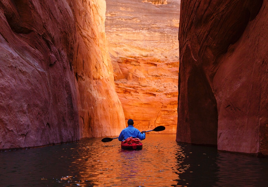 A man on a boat.