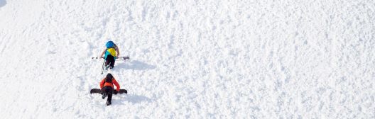 Two skiers on the mountain