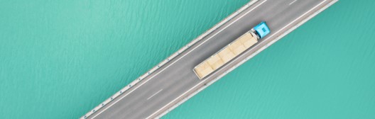 Truck on a bridge
