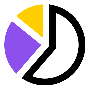 A image of a pie broken up into 3 part