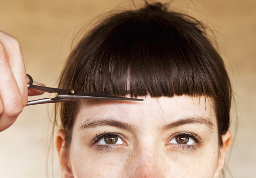 Image of girl cut her hair