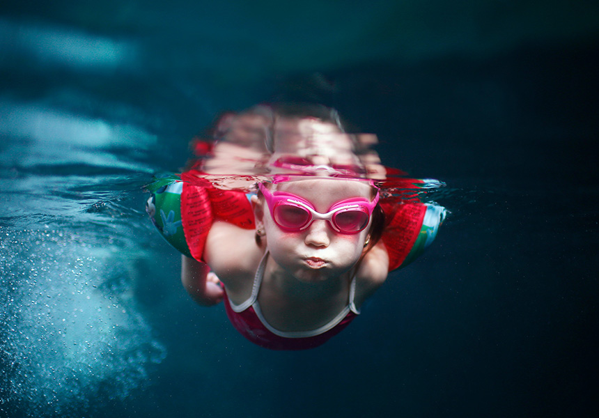 Image of kid swimming