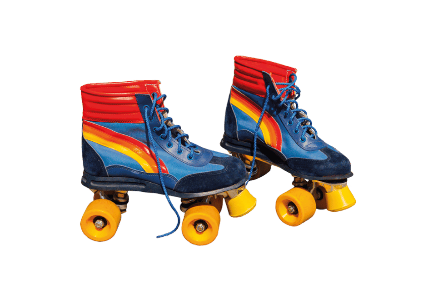 A pair of old roller skates representing 30 years of Lifepath