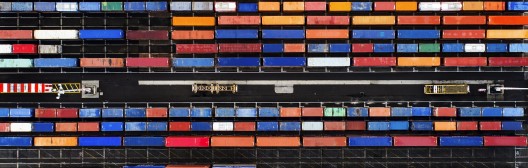 Colorful shipping containers