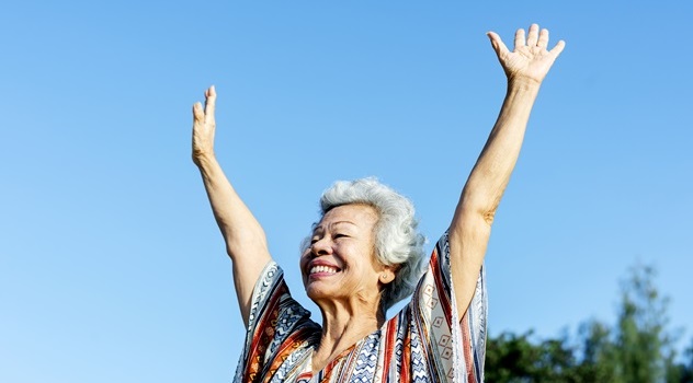 Woman enjoying retirement