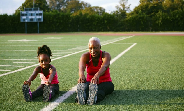 Grandmother spending time with her granddaughter