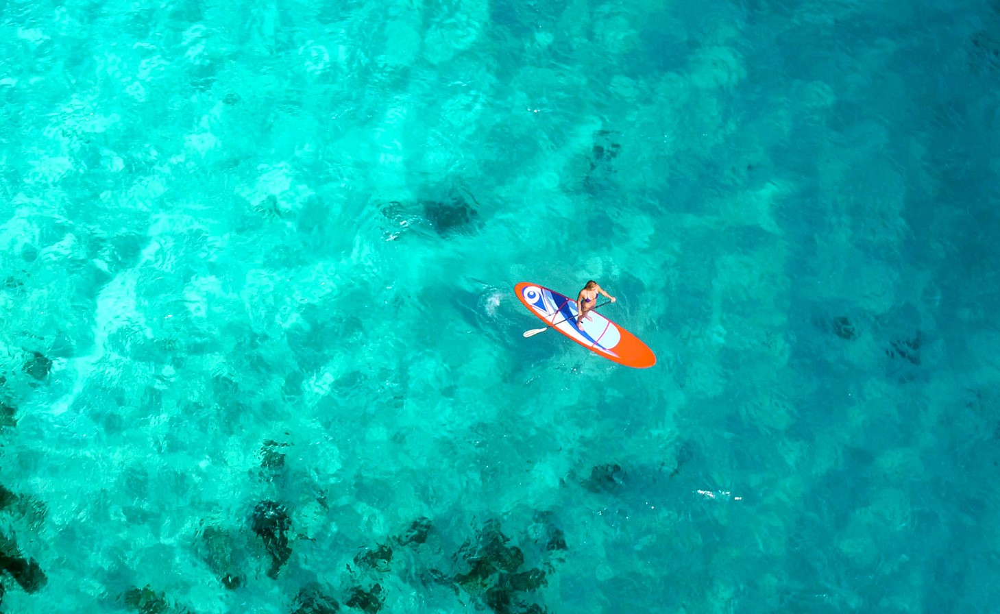 Image of person paddleboarding