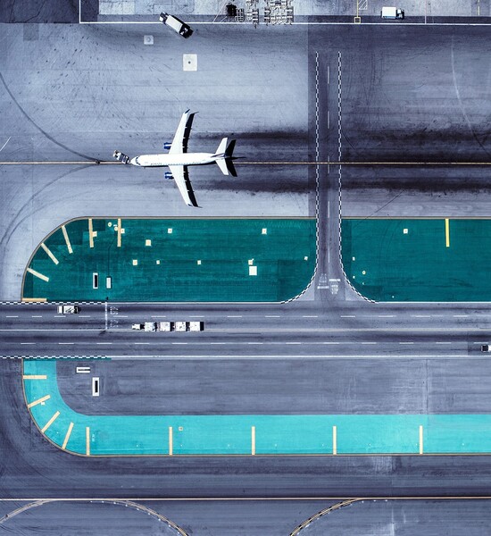 A top view of airport