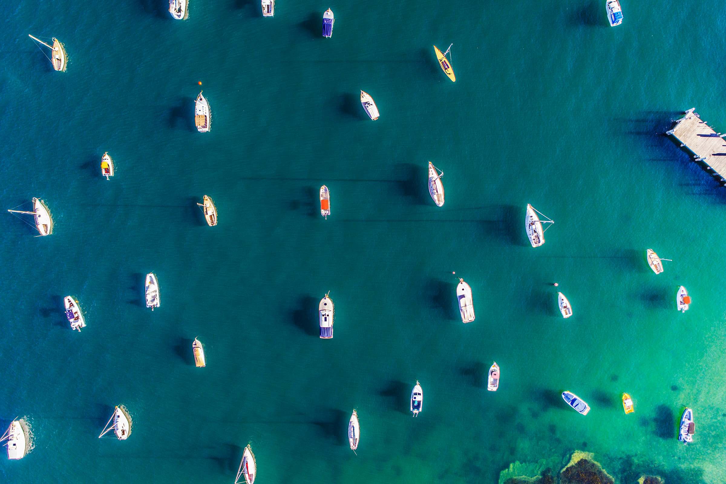 Boats in sea representing community