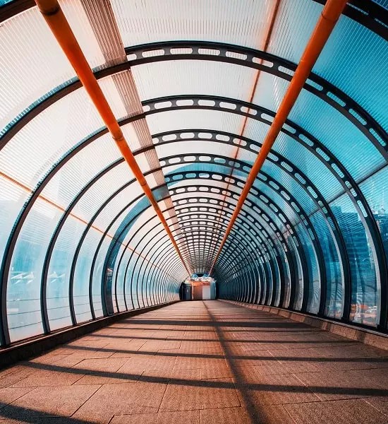 image of rounded pathway