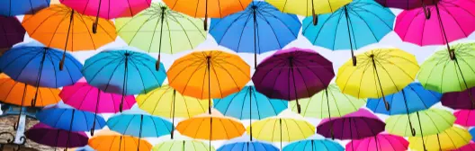 colourful umbrellas