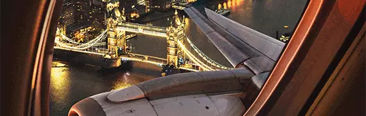 Image of an aerial view of Tower bridge