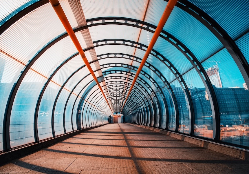 brug van binnenuit gezien