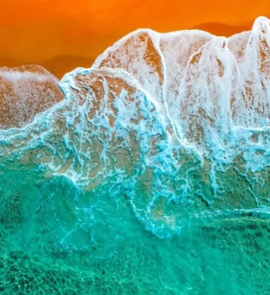 Wave crashing on shore