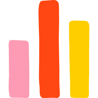 Illustration of bar chart with differing levels to signal performance.