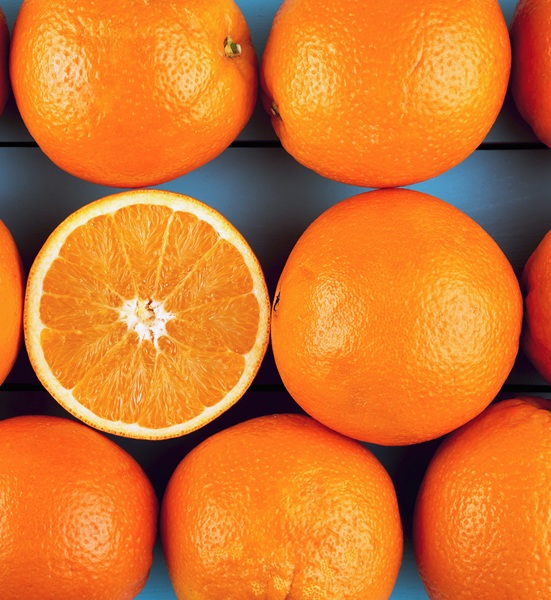 basket of oranges.