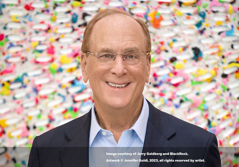 An image of BlackRock's CEO, Larry Fink